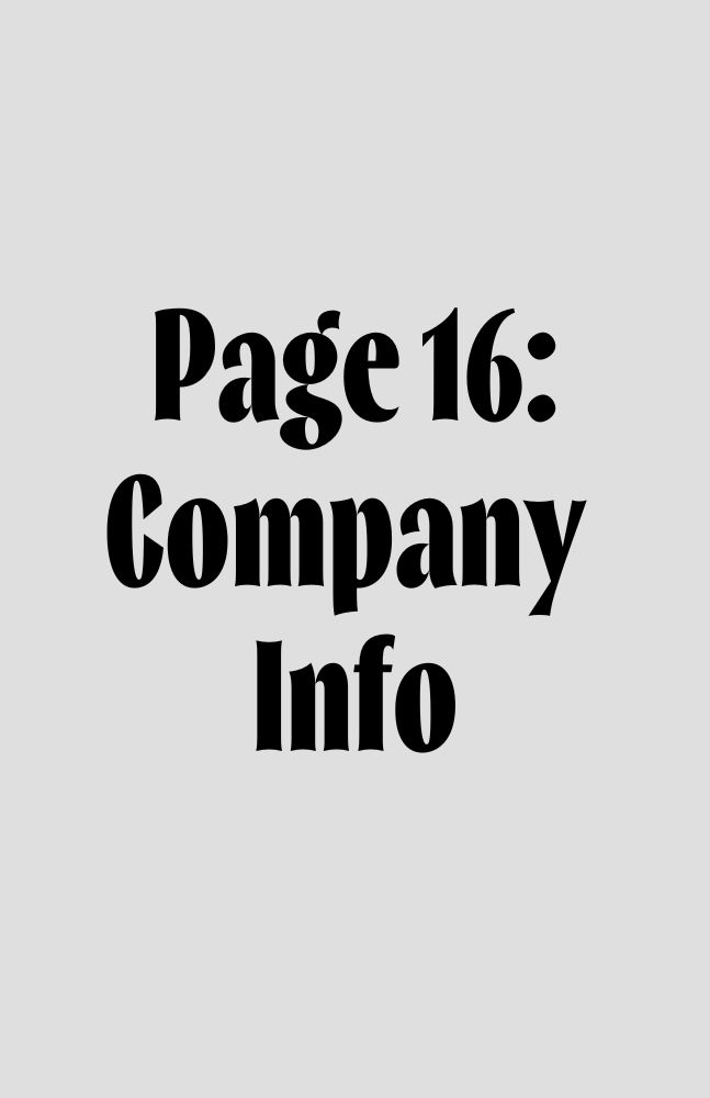 Start.MyDTCCatalog.com Page 16 - Company Info